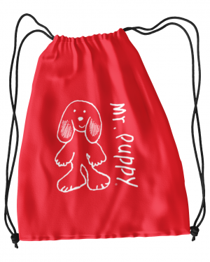 Mr Puppy Drawstring Bag